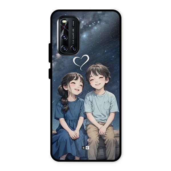 Cute Anime Teens Metal Back Case for Vivo V19