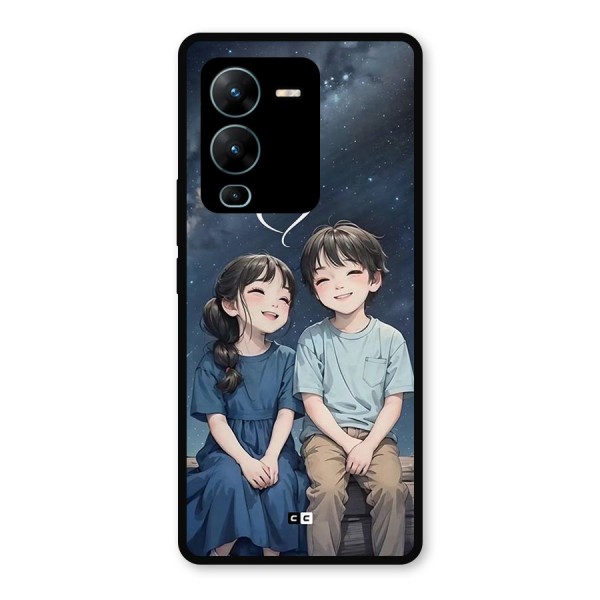 Cute Anime Teens Metal Back Case for Vivo V25 Pro