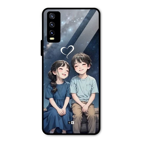 Cute Anime Teens Metal Back Case for Vivo Y20 2021