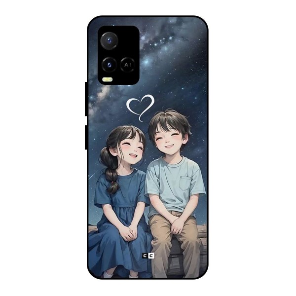 Cute Anime Teens Metal Back Case for Vivo Y21