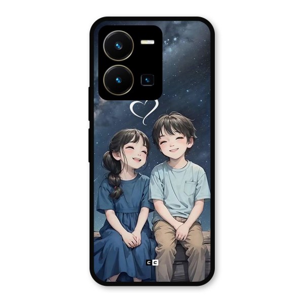 Cute Anime Teens Metal Back Case for Vivo Y35