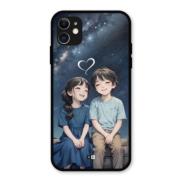 Cute Anime Teens Metal Back Case for iPhone 11