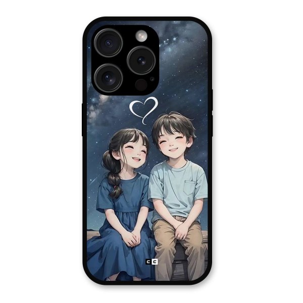 Cute Anime Teens Metal Back Case for iPhone 15 Pro