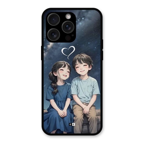 Cute Anime Teens Metal Back Case for iPhone 15 Pro Max