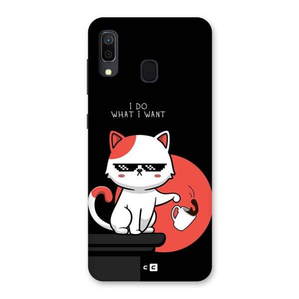 Cute Attitude Cat Back Case for Galaxy A30