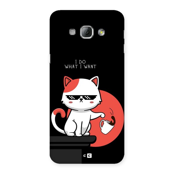 Cute Attitude Cat Back Case for Galaxy A8