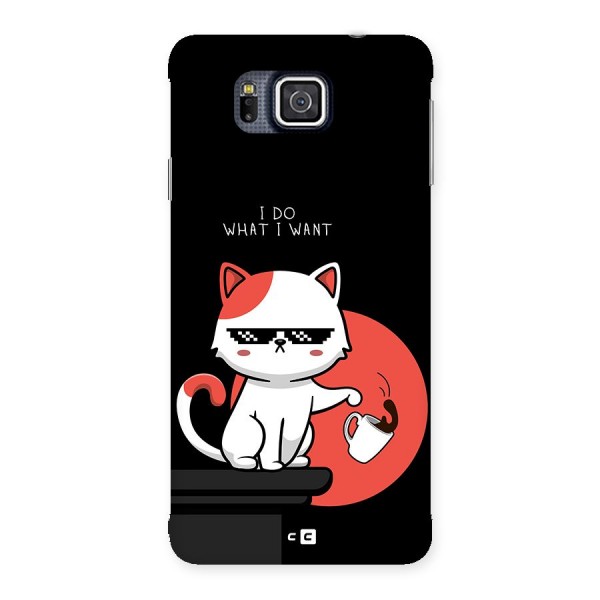 Cute Attitude Cat Back Case for Galaxy Alpha