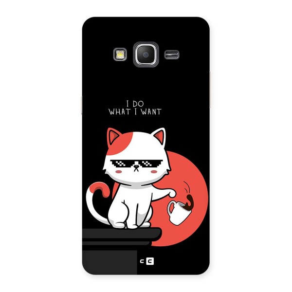 Cute Attitude Cat Back Case for Galaxy Grand Prime