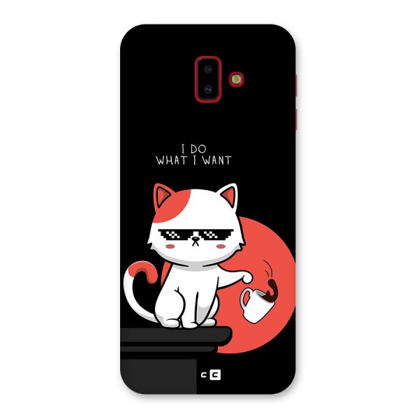 Cute Attitude Cat Back Case for Galaxy J6 Plus