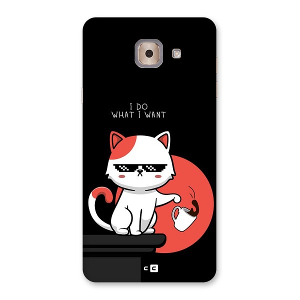 Cute Attitude Cat Back Case for Galaxy J7 Max