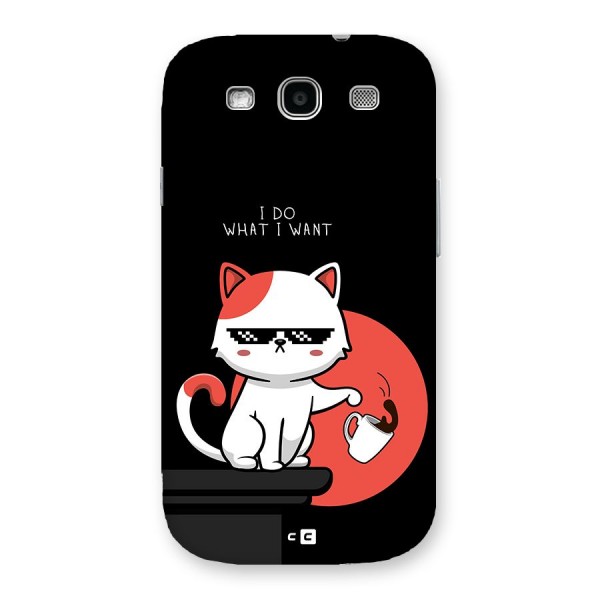 Cute Attitude Cat Back Case for Galaxy S3 Neo