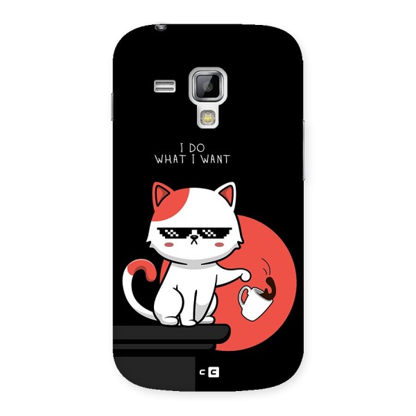 Cute Attitude Cat Back Case for Galaxy S Duos