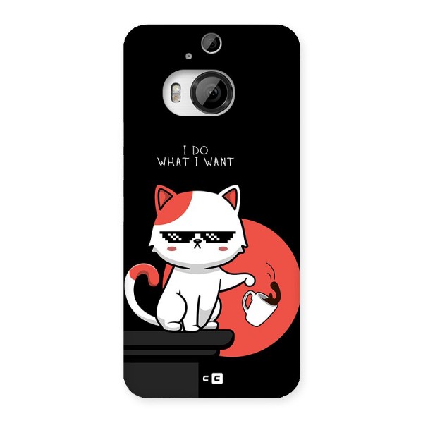 Cute Attitude Cat Back Case for HTC One M9 Plus