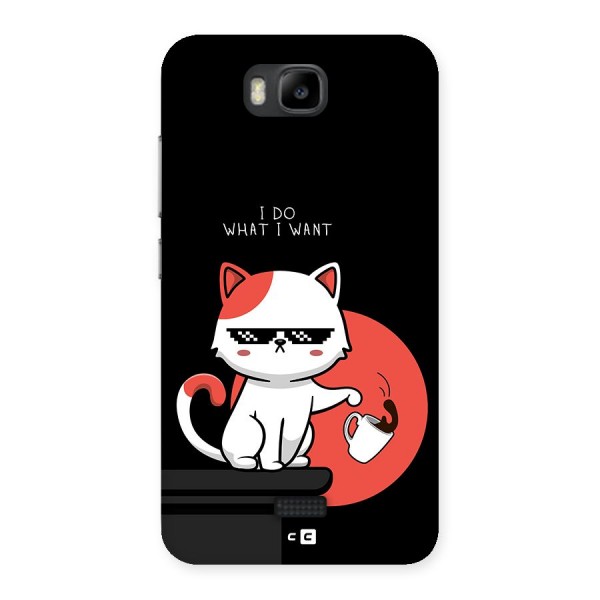 Cute Attitude Cat Back Case for Honor Bee