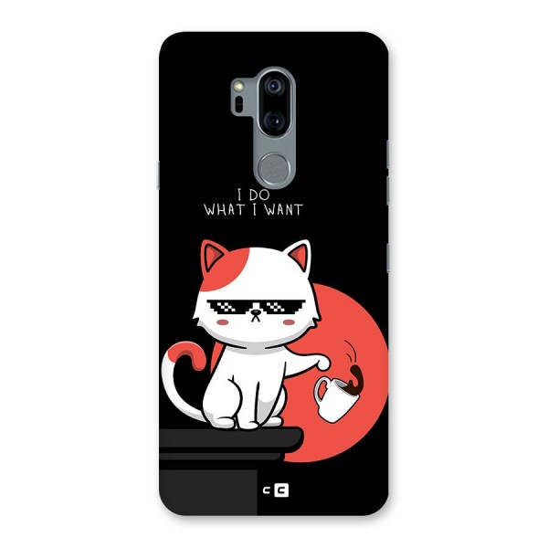 Cute Attitude Cat Back Case for LG G7