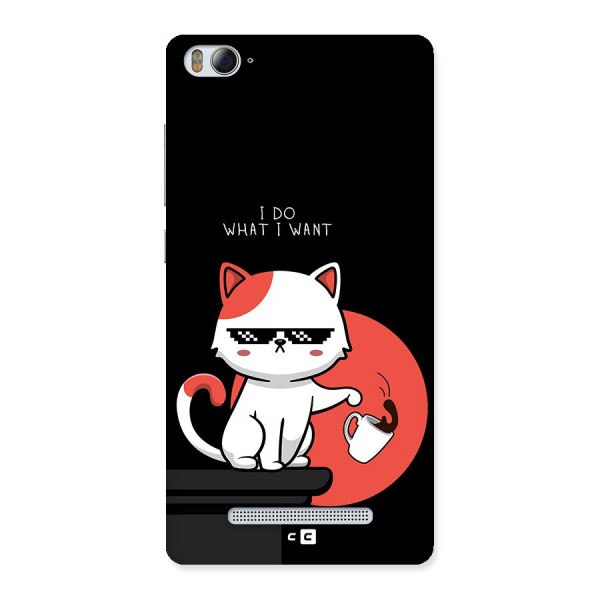 Cute Attitude Cat Back Case for Mi4i