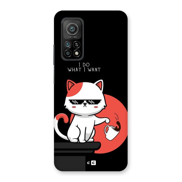 Cute Attitude Cat Back Case for Mi 10T Pro 5G