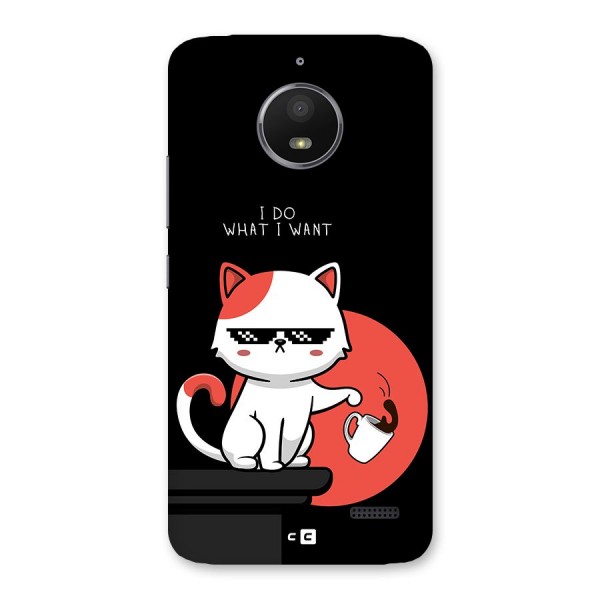 Cute Attitude Cat Back Case for Moto E4