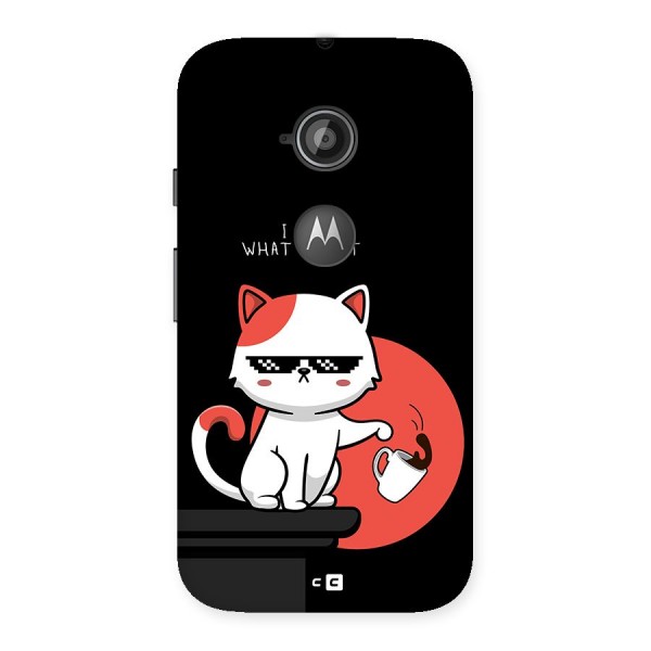 Cute Attitude Cat Back Case for Moto E 2nd Gen