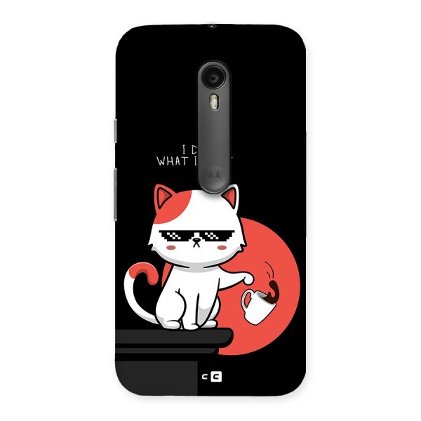 Cute Attitude Cat Back Case for Moto G3