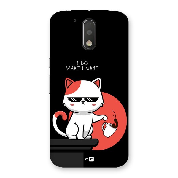 Cute Attitude Cat Back Case for Moto G4