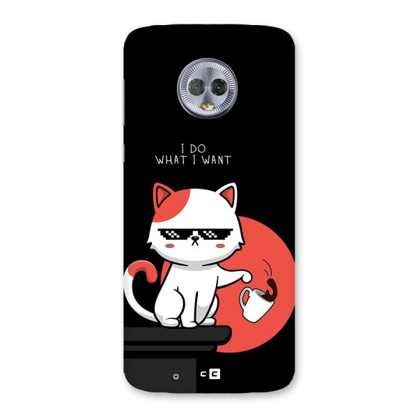 Cute Attitude Cat Back Case for Moto G6