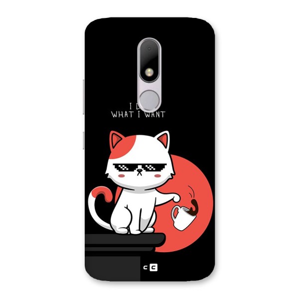 Cute Attitude Cat Back Case for Moto M