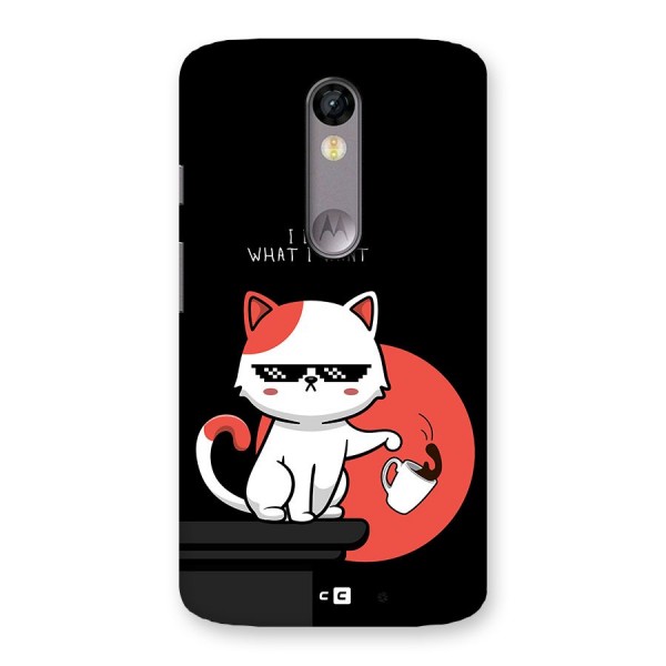 Cute Attitude Cat Back Case for Moto X Force