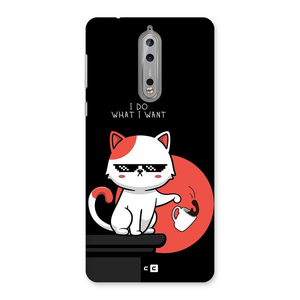 Cute Attitude Cat Back Case for Nokia 8