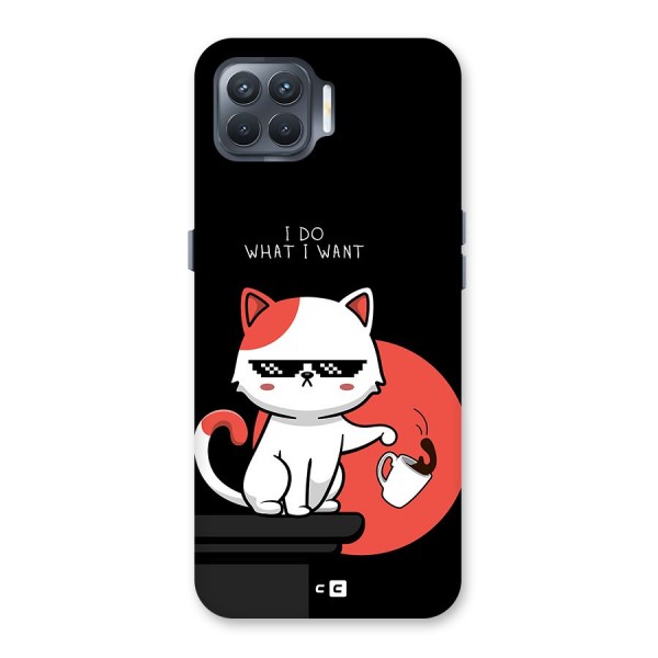 Cute Attitude Cat Back Case for Oppo F17 Pro