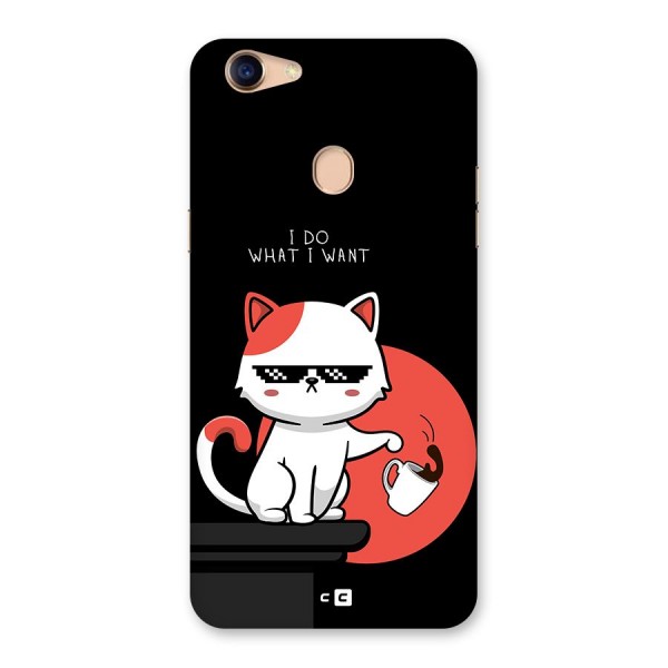 Cute Attitude Cat Back Case for Oppo F5