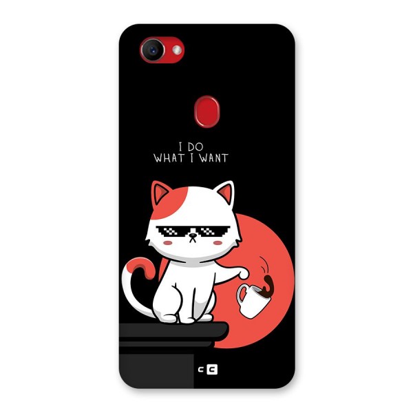 Cute Attitude Cat Back Case for Oppo F7