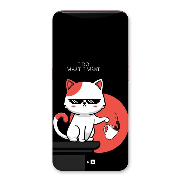 Cute Attitude Cat Back Case for Oppo Find X