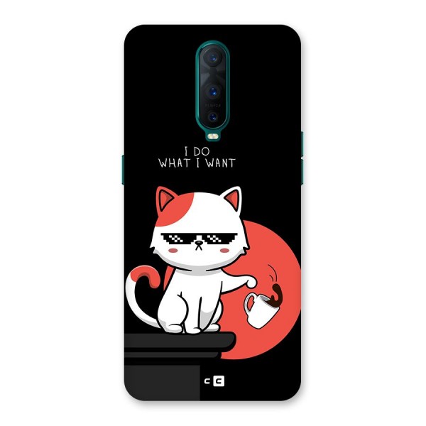 Cute Attitude Cat Back Case for Oppo R17 Pro