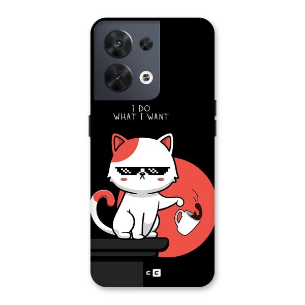 Cute Attitude Cat Back Case for Oppo Reno8 5G