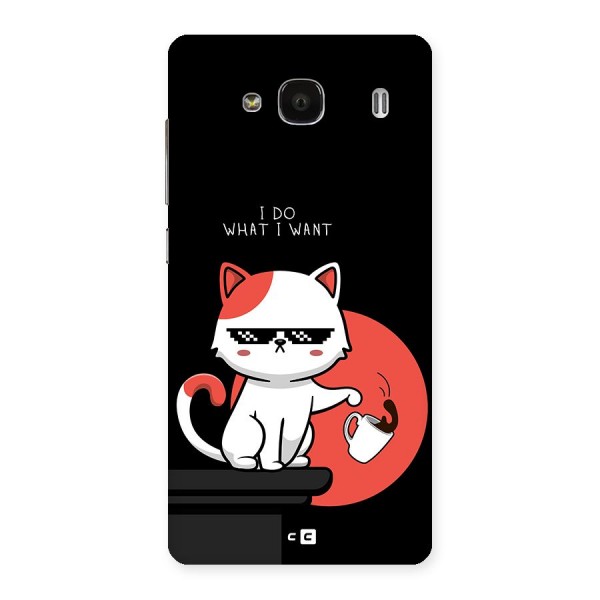 Cute Attitude Cat Back Case for Redmi 2s