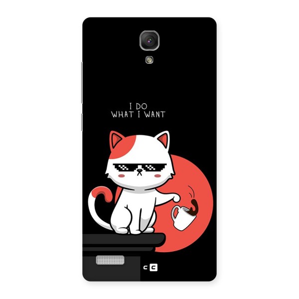 Cute Attitude Cat Back Case for Redmi Note