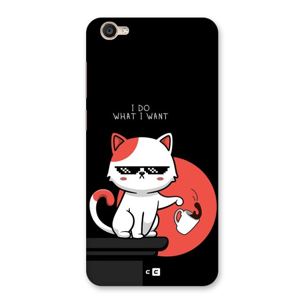 Cute Attitude Cat Back Case for Vivo Y55