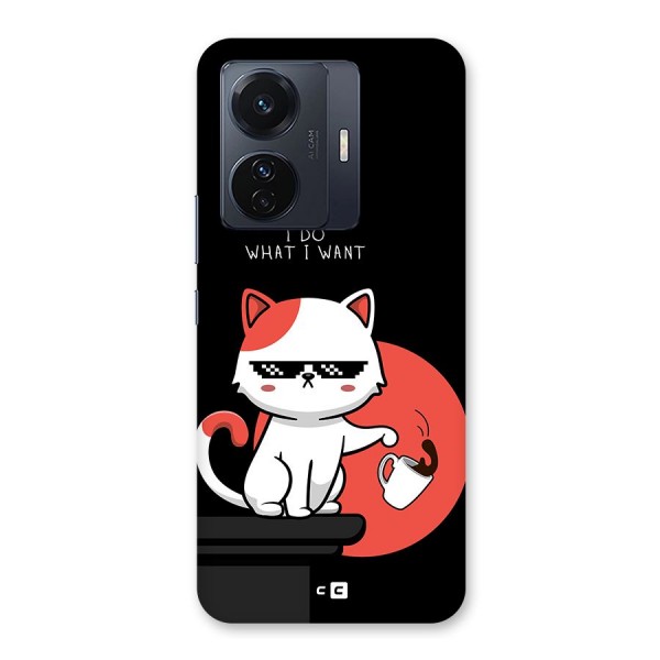 Cute Attitude Cat Back Case for Vivo iQOO Z6 Pro