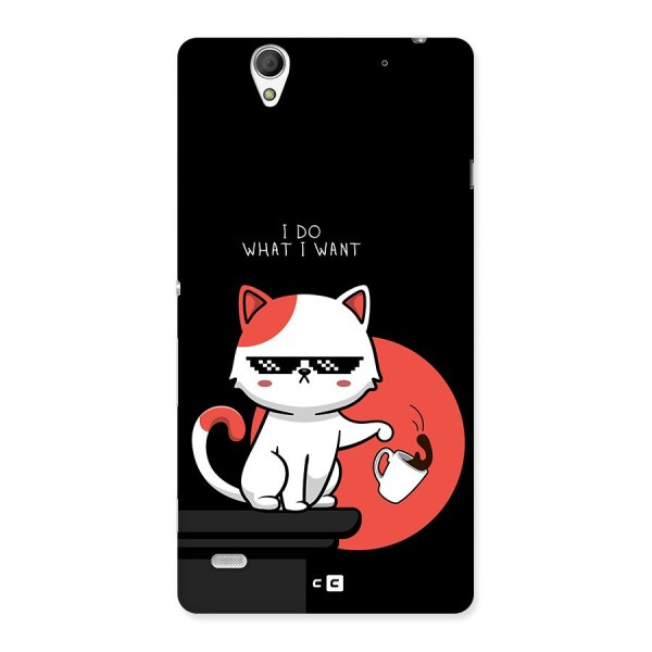 Cute Attitude Cat Back Case for Xperia C4