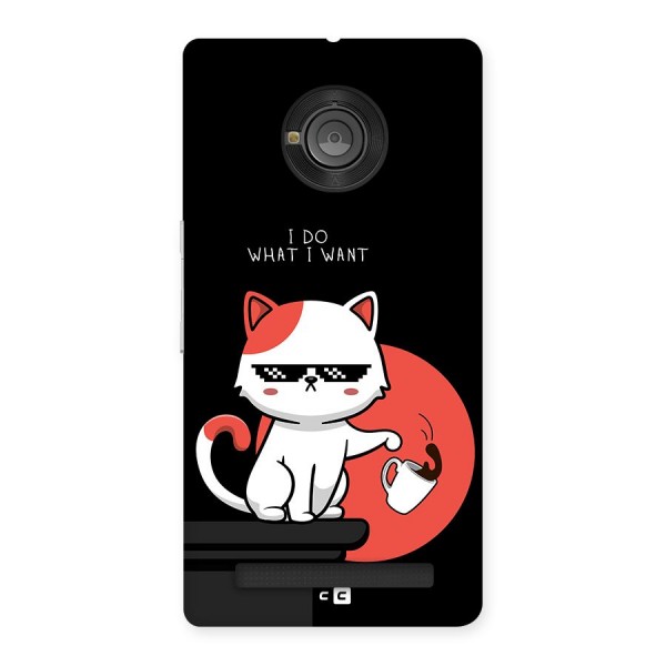 Cute Attitude Cat Back Case for Yuphoria