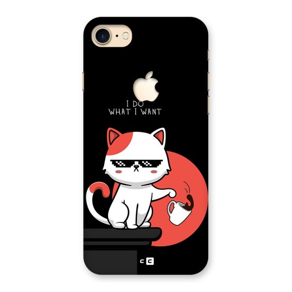 Cute Attitude Cat Back Case for iPhone 7 Apple Cut