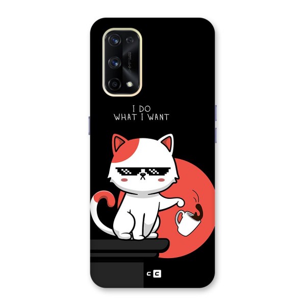 Cute Attitude Cat Glass Back Case for Realme X7 Pro