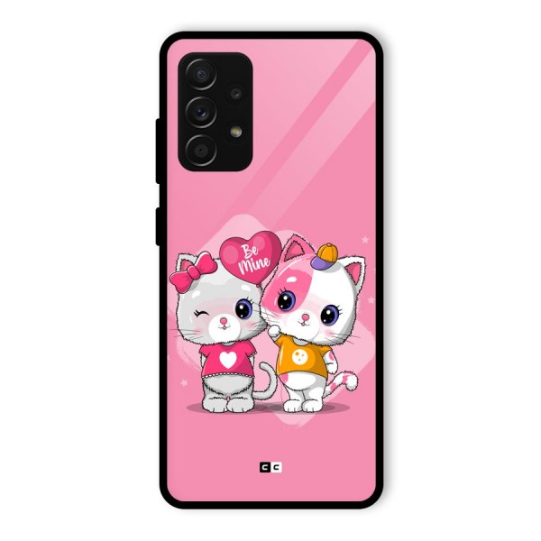 Cute Be Mine Glass Back Case for Galaxy A53 5G