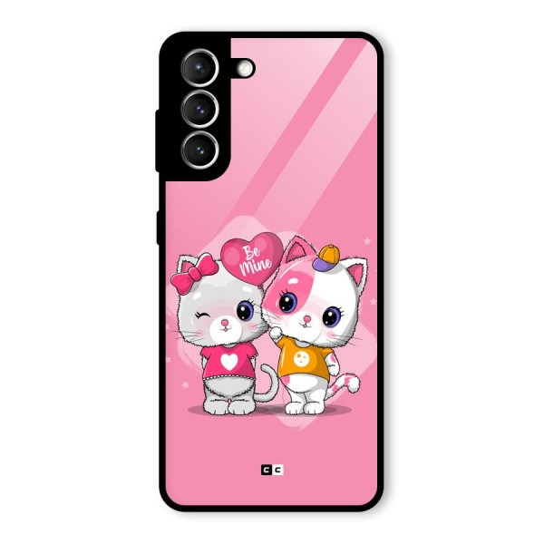 Cute Be Mine Glass Back Case for Galaxy S21 5G