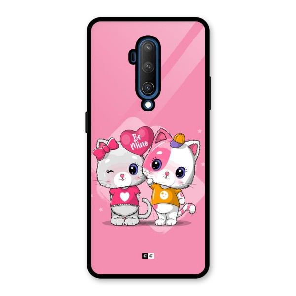 Cute Be Mine Glass Back Case for OnePlus 7T Pro