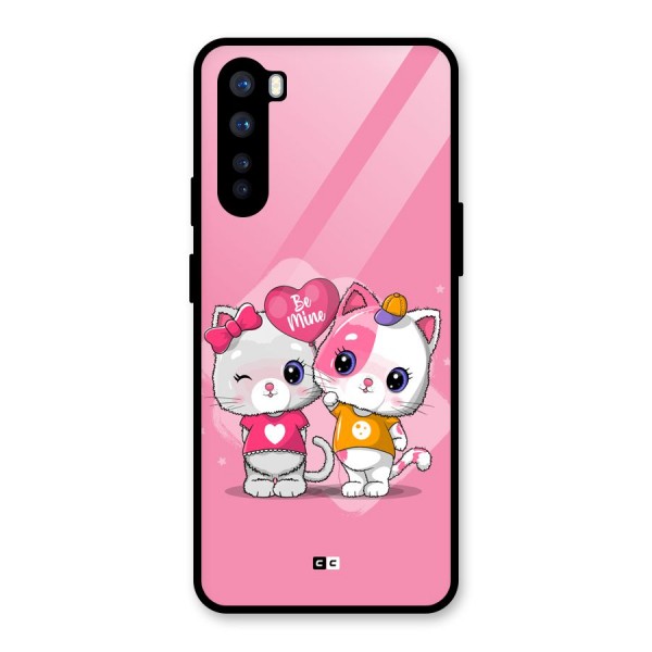 Cute Be Mine Glass Back Case for OnePlus Nord