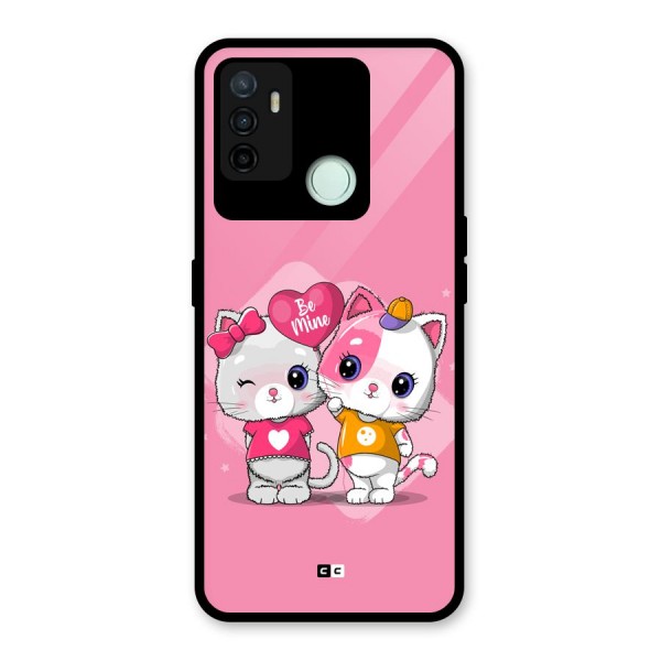 Cute Be Mine Glass Back Case for Oppo A53