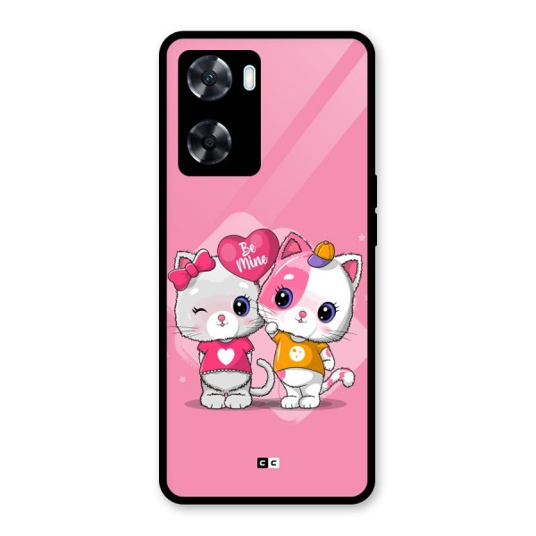 Cute Be Mine Glass Back Case for Oppo A77