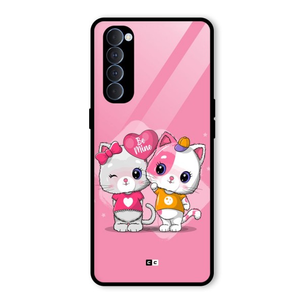 Cute Be Mine Glass Back Case for Oppo Reno4 Pro